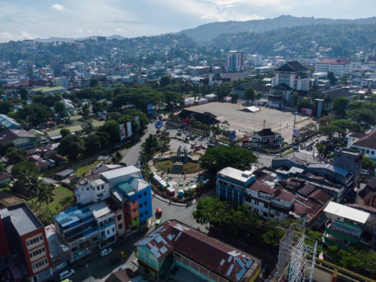The Cityscape of Ambon, Capital City of Maluku Province