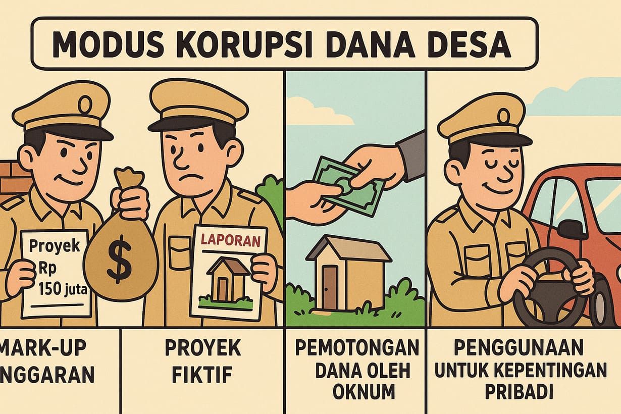Ilustrasi Modus korupsi dana desa