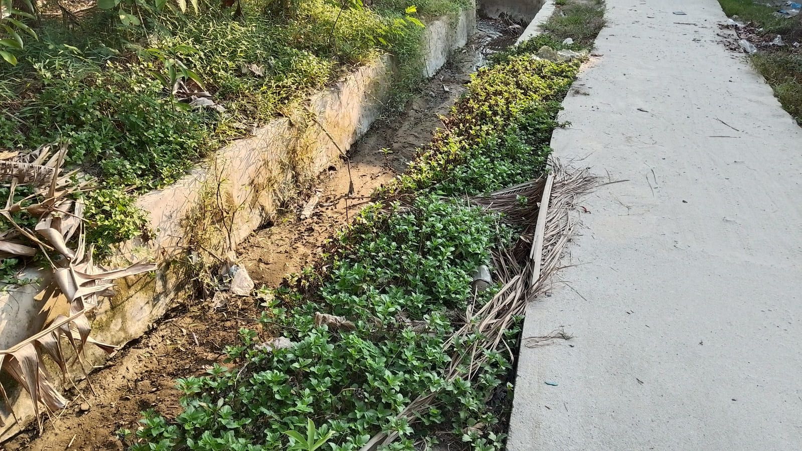 Saluran irigasi pertanian kering