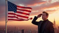 Elon musk flag Amerika Serikat