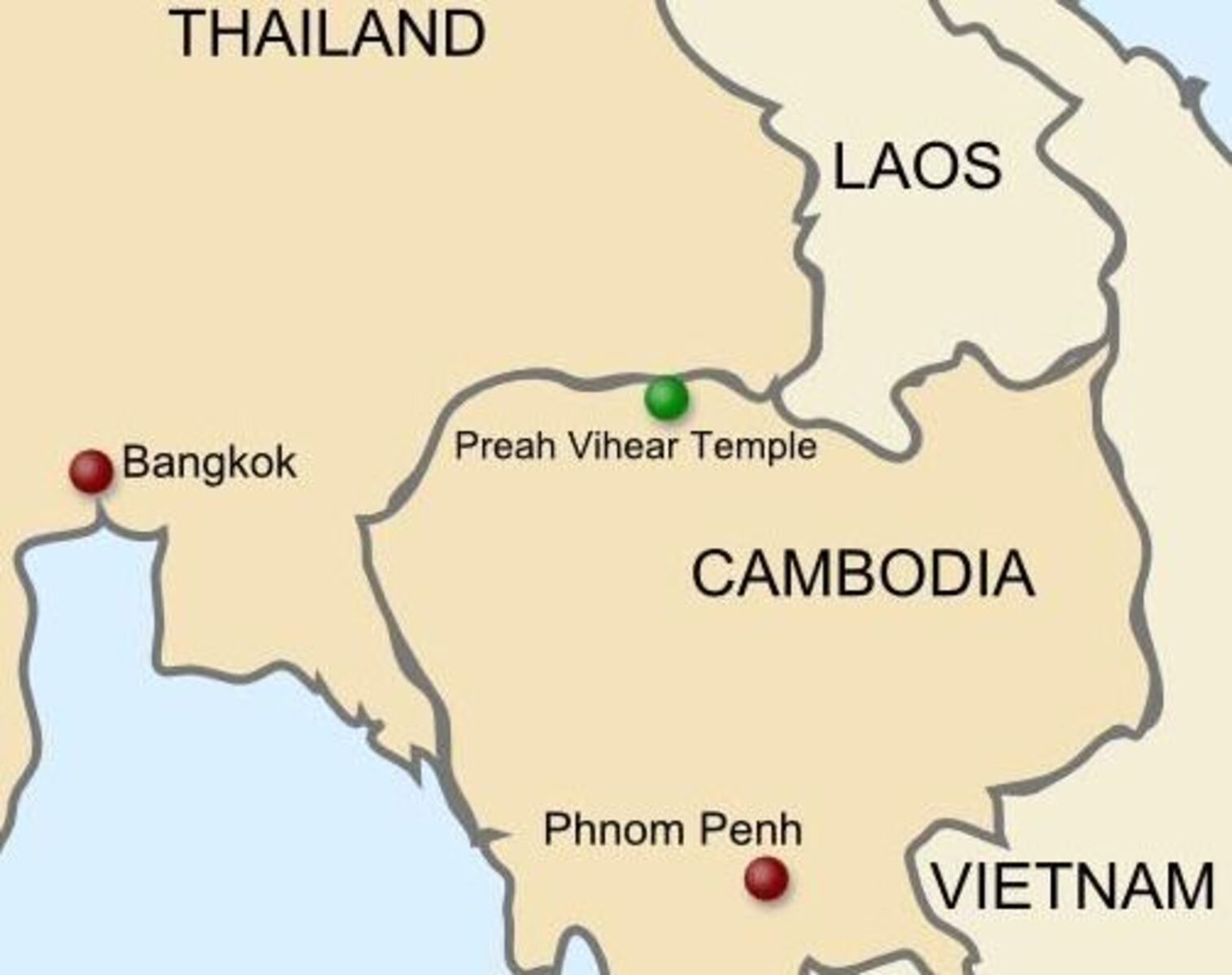 Map Thailand Kamboja