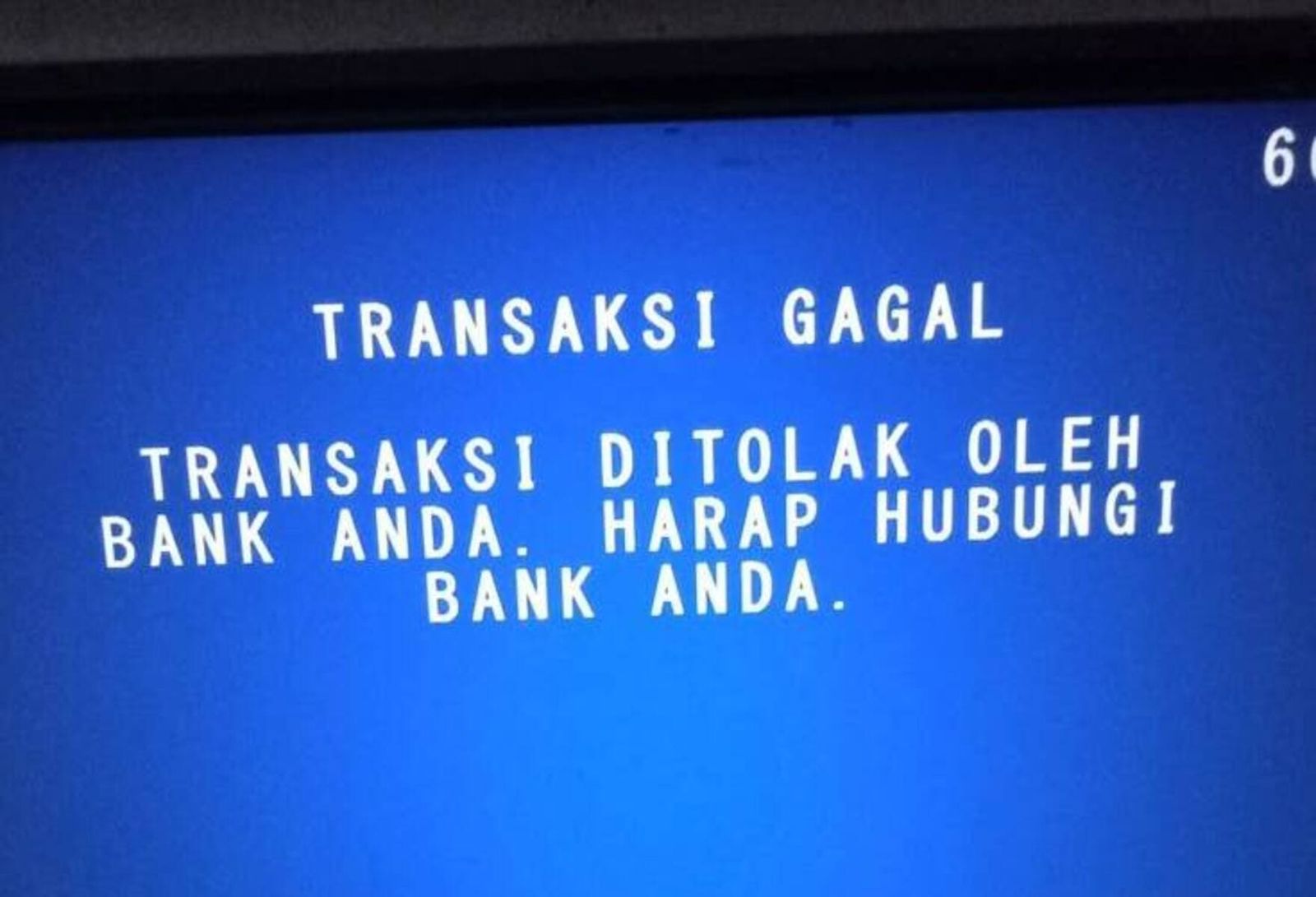 Pemblokiran ATM Rekening Bank