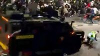 Rantis Barracuda Brimob tabrak ojol