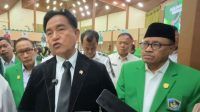 Menko Yusril memberikan Kuliah Umum di Aula Al Jibra Universitas Muslim Indonesia (UMI) Makassar, Senin,(24/11/2025)