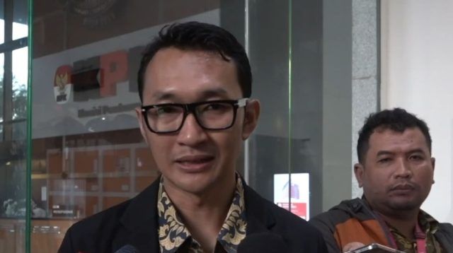 Juru Bicara Komisi Pemberantasan Korupsi Budi Prasetyo memberikan keterangan di Gedung Merah Putih KPK, Jakarta