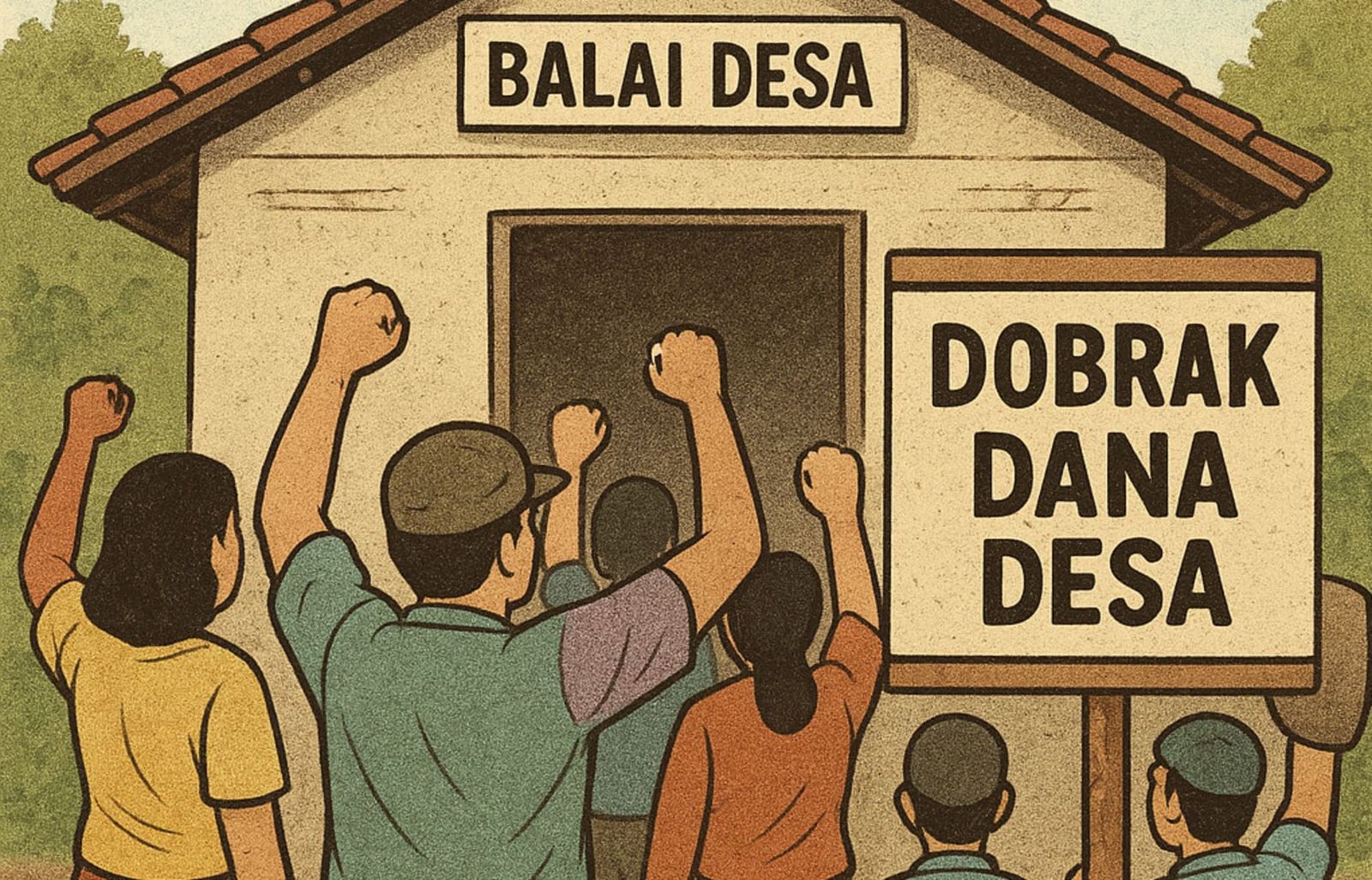 Dobrak Dana Desa Balai Desa Ilustrasi dobrak Dana desa