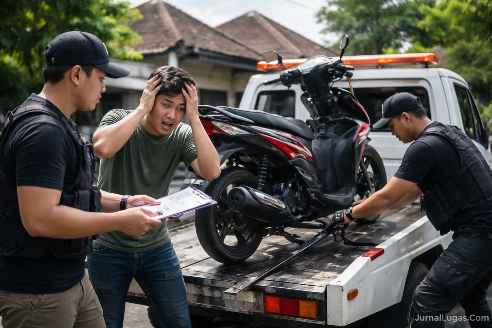 Debt collector tarik motor kereta