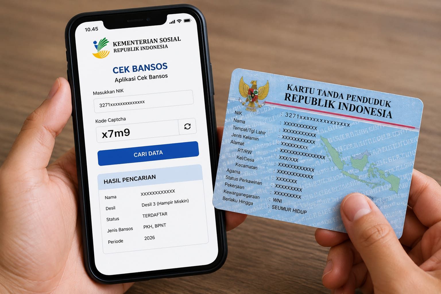 Cek desil bansos