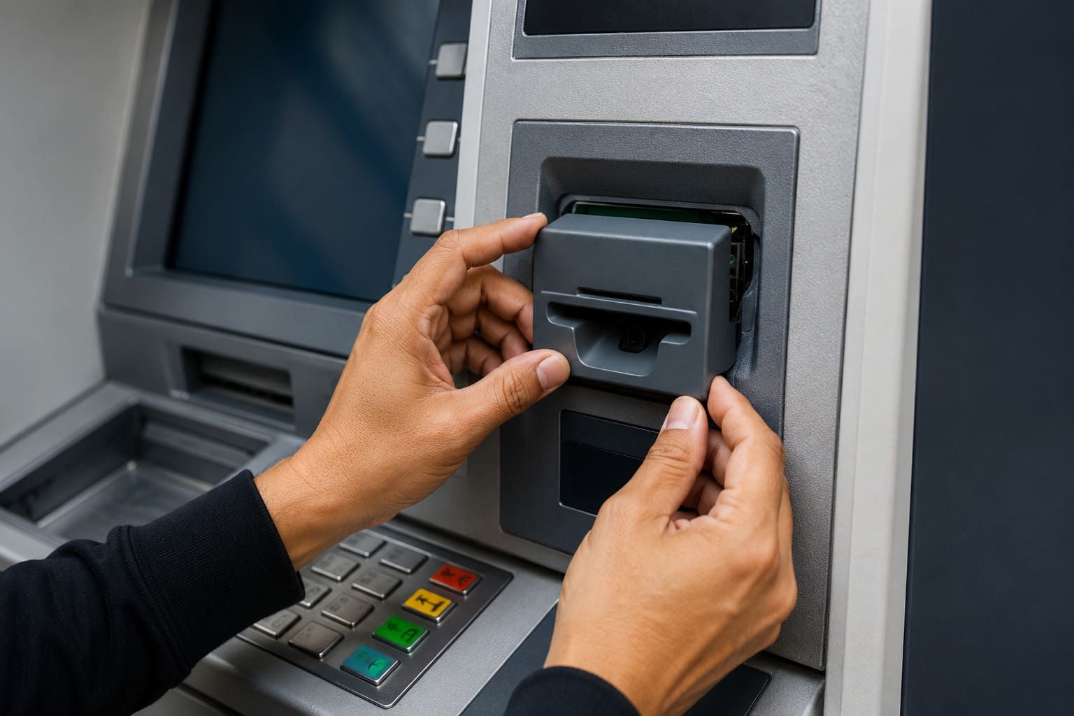 Skimming ATM