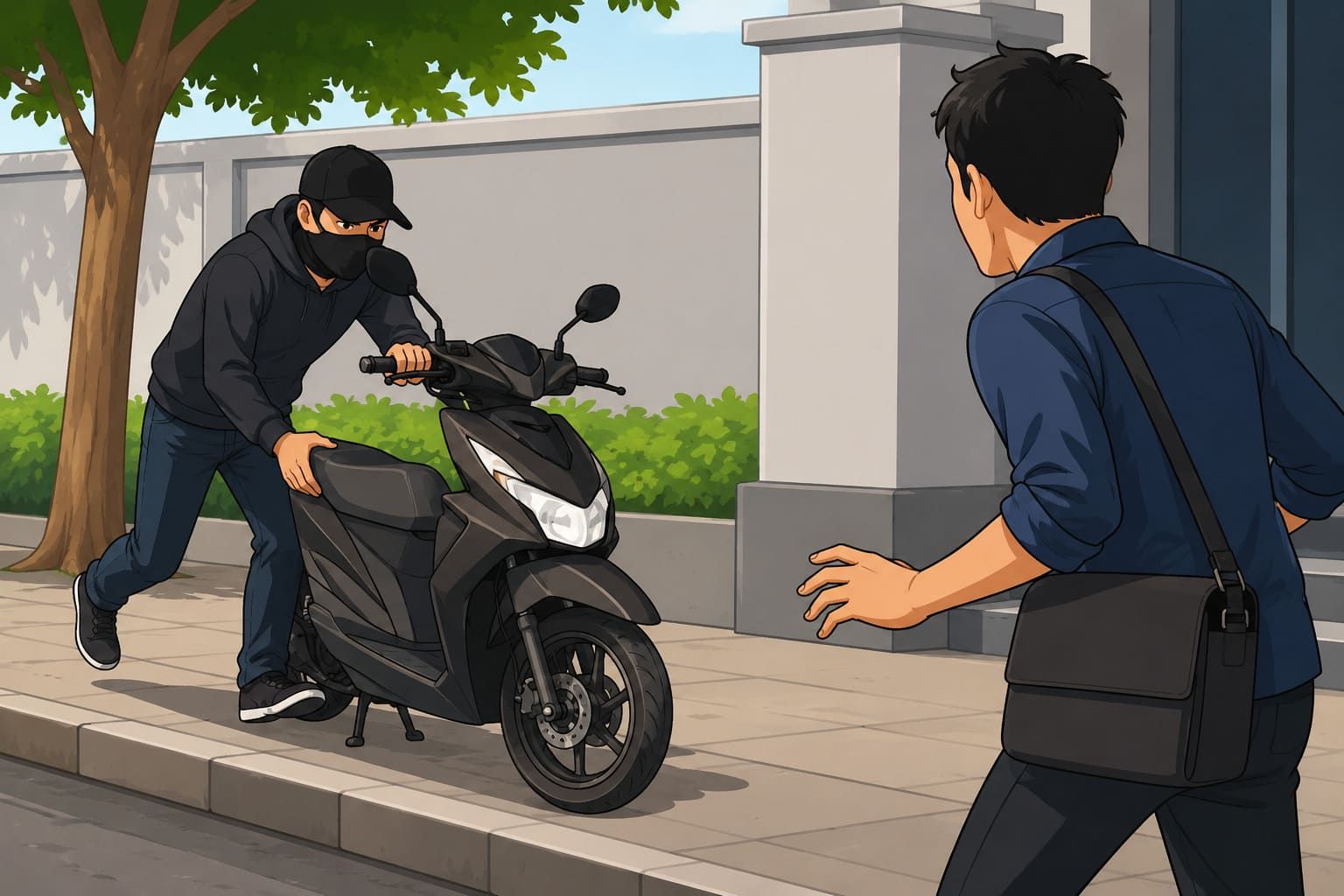 Ilustrasi pencurian sepeda motor