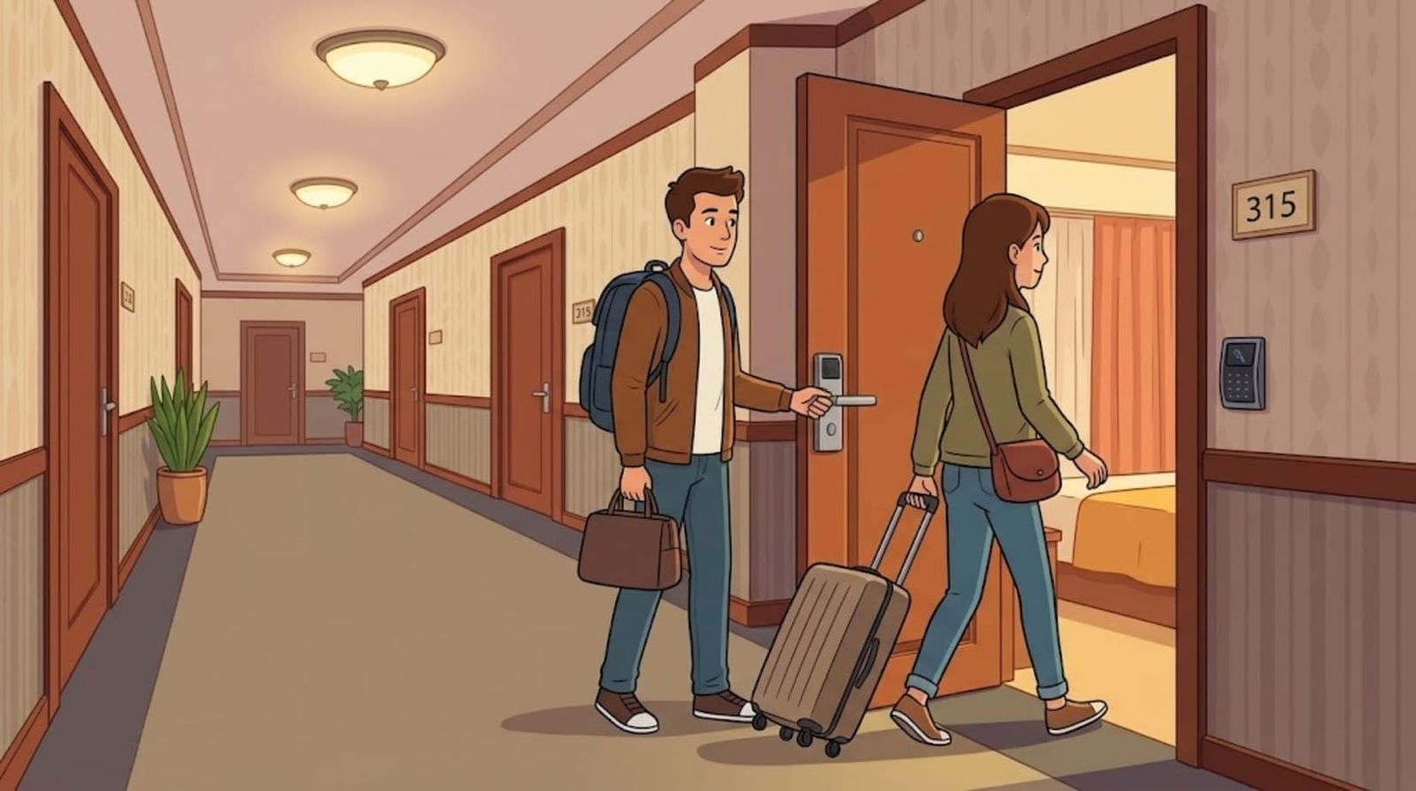 Ilustrasi kamar hotel